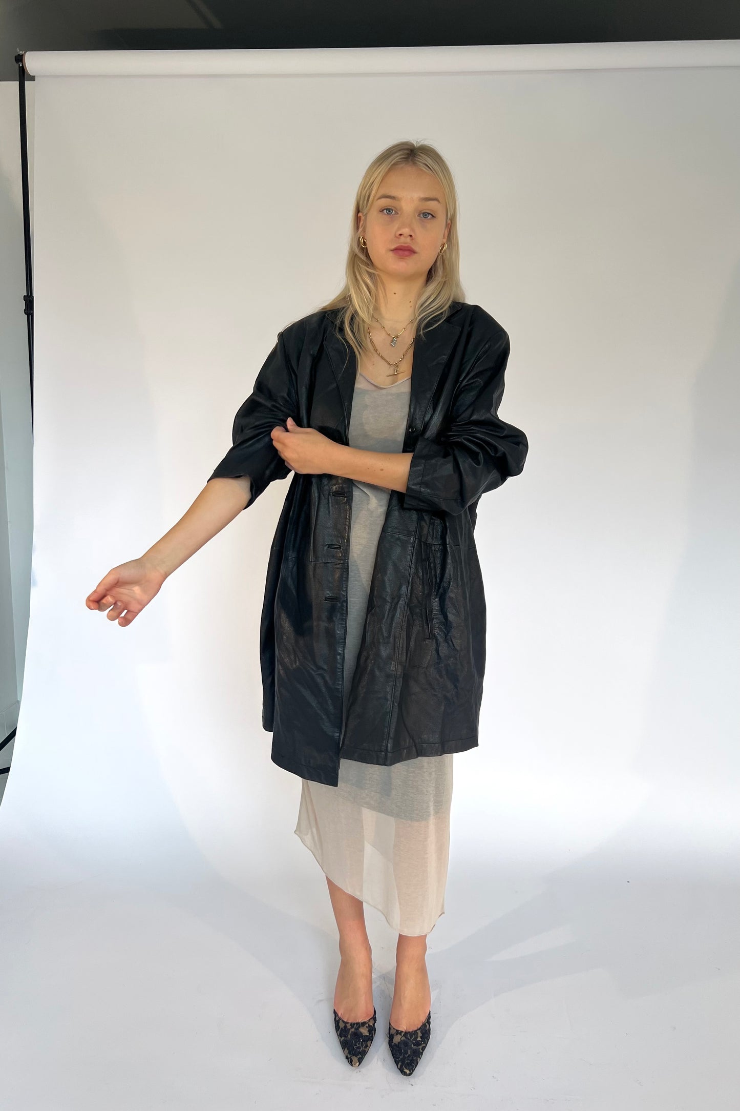 10 DAYS 010| LEATHER TRENCH