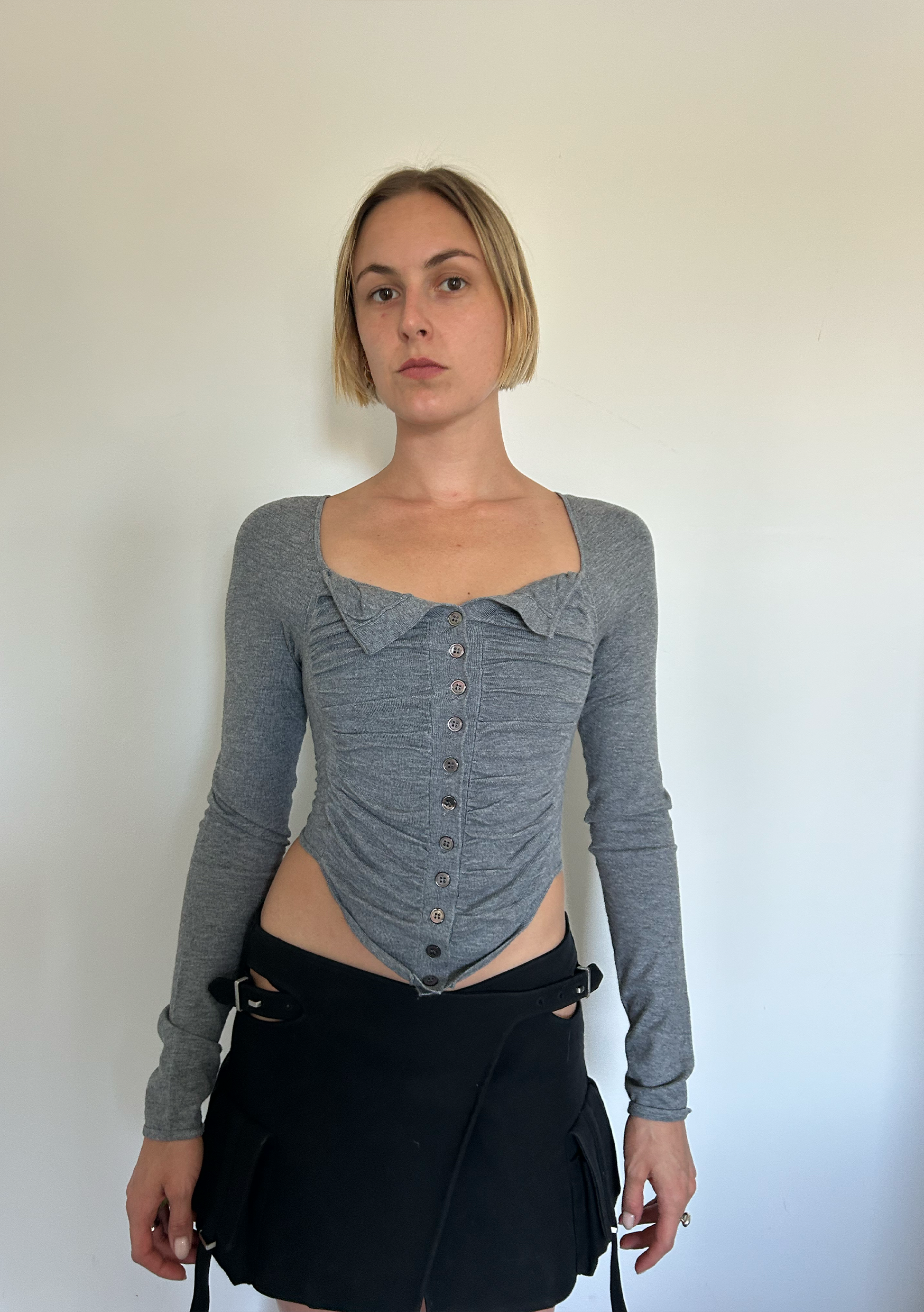 Sophie Knit Corset | Heather Grey