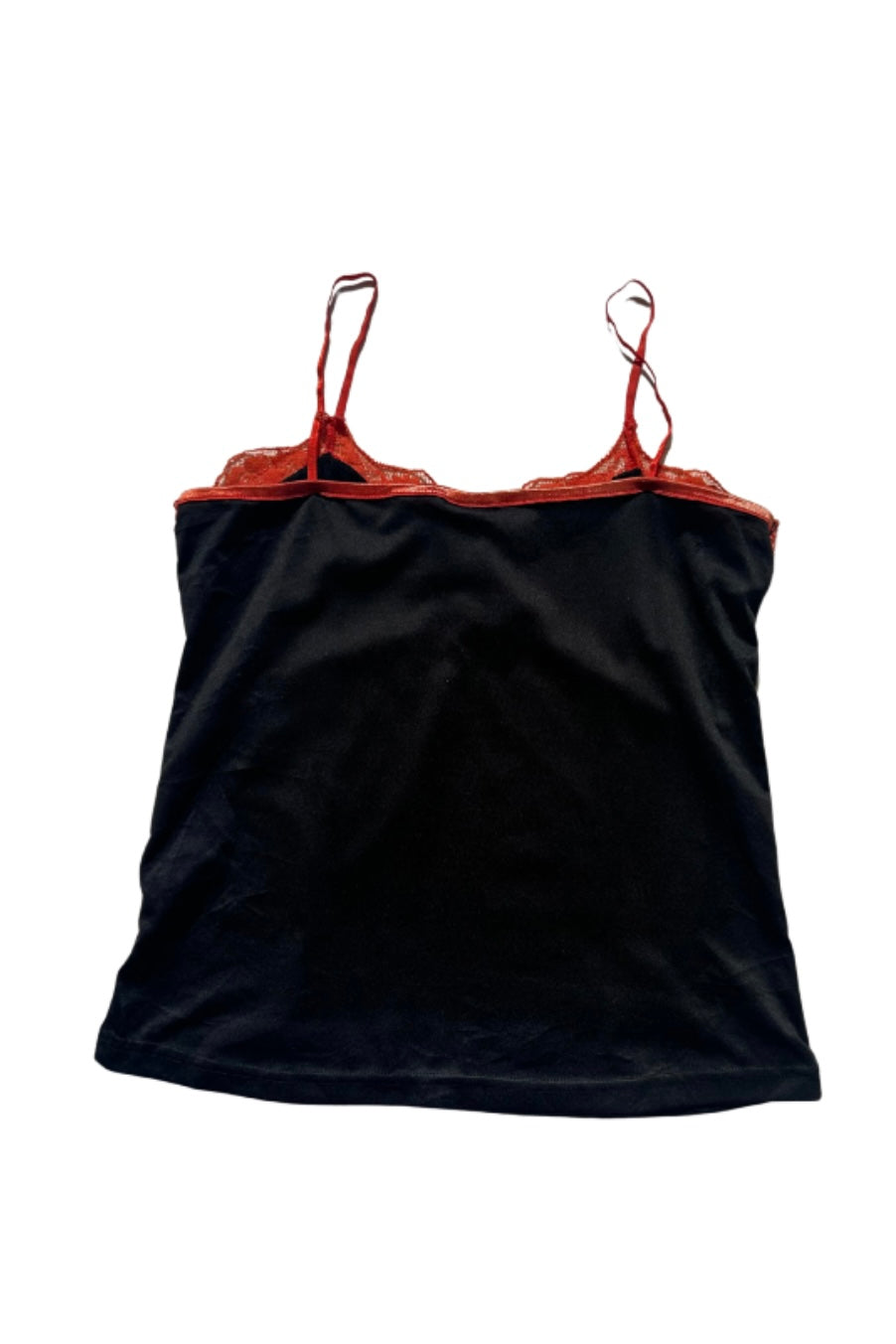 SLIP CAMI RED TRIM