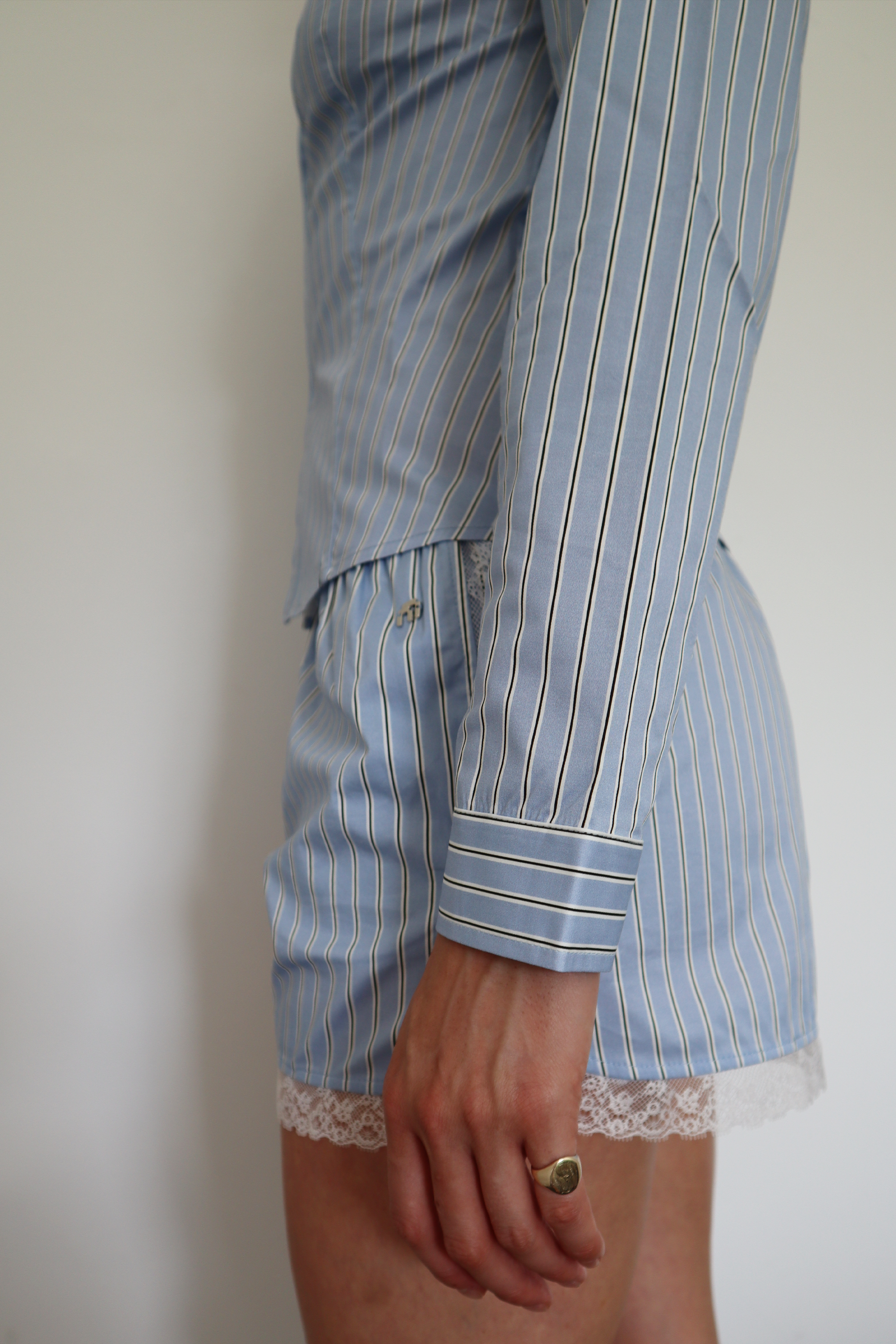 Anna Shorts | Periwinkle Stripe