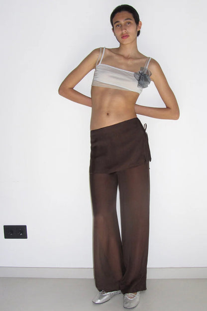 SILK ARCHIVE PANT | BROWN SILK