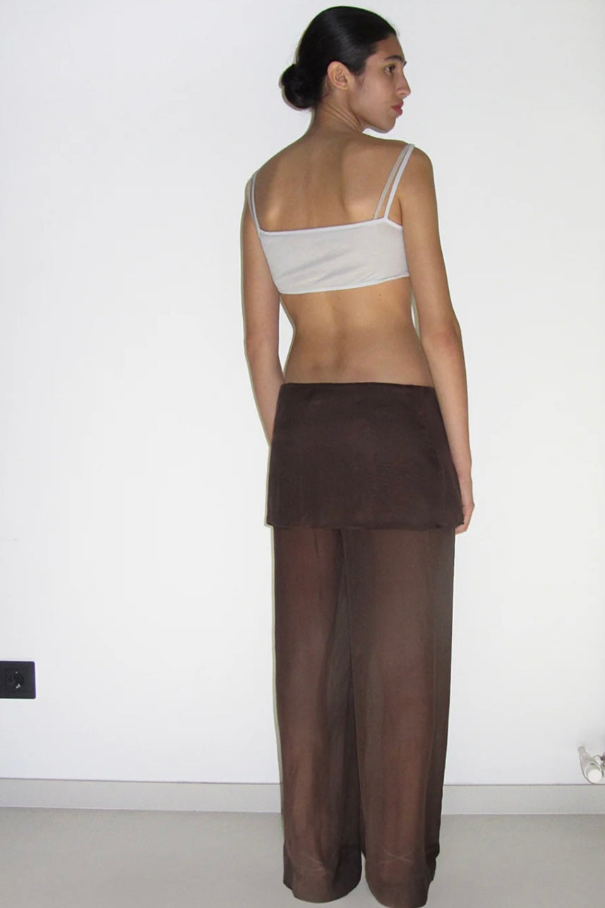 SILK ARCHIVE PANT | BROWN SILK