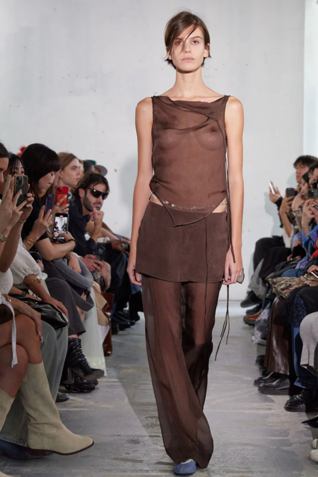 SATO TOP | BROWN SILK