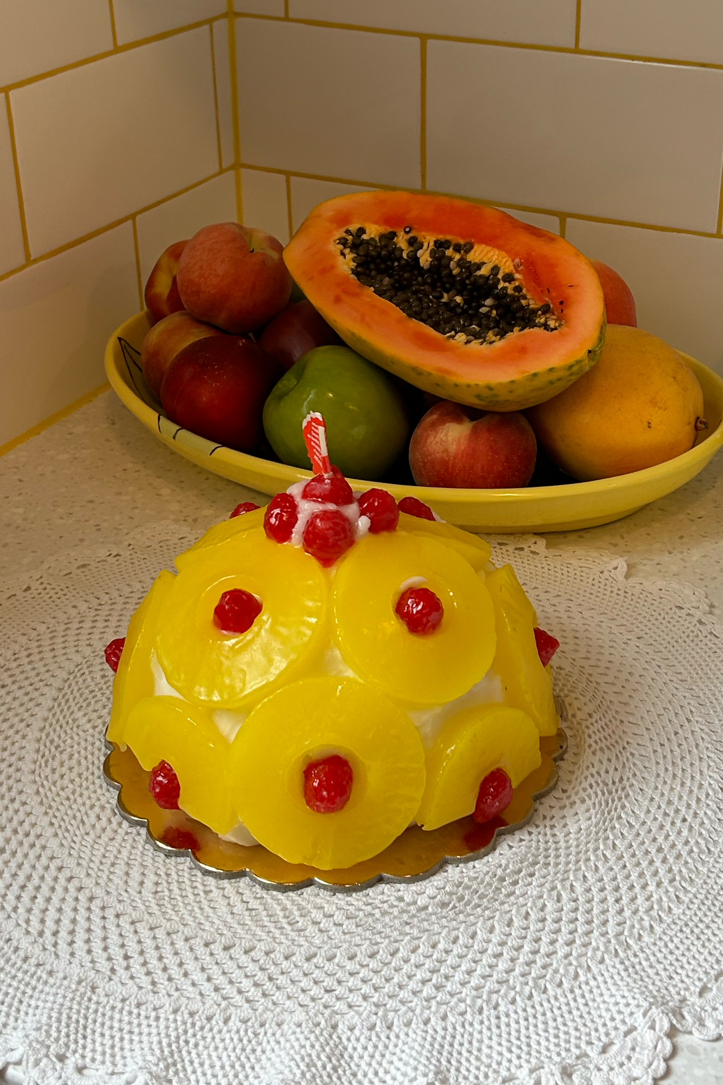 Torta Ananas Cake Candle | Cereria Introna